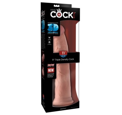 King Cock Plus - Realistyczne Naturalne Dildo Z Przyssawką 28 CM Jasny Kolor Skóry